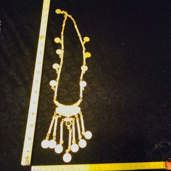 Iris Apfel & Bajalia Gold Coin Embellished Statement Necklace - Picture 7 of 16